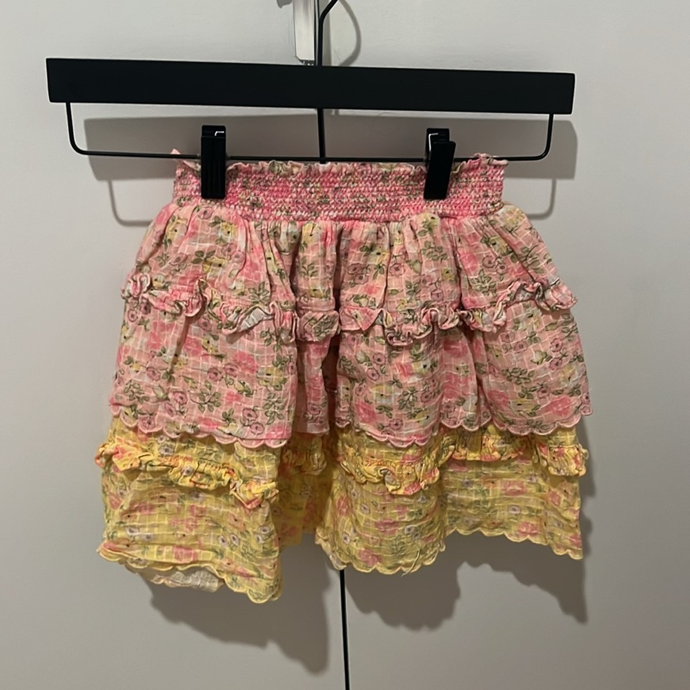 LoveShackFancy kids Billie floral spring skirt